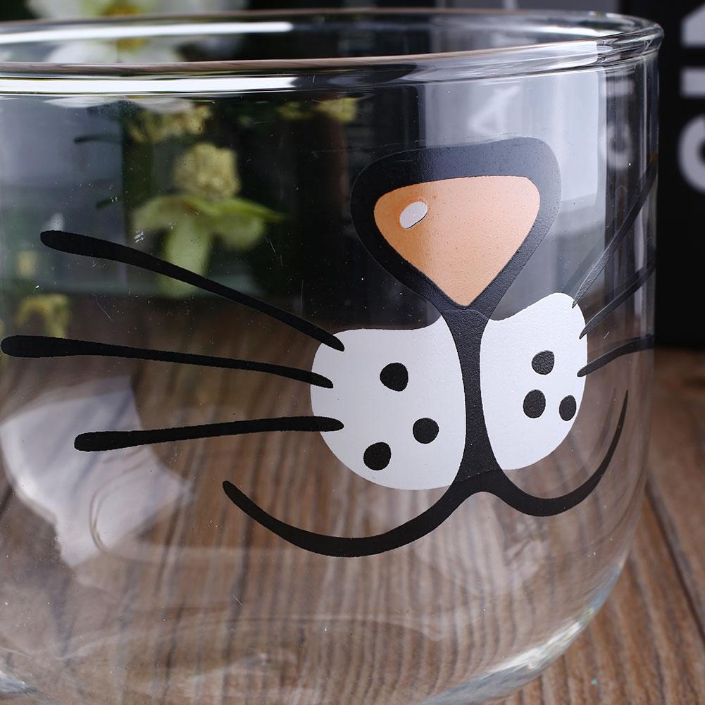 Funny Cat Face Glass Mug – Cute Coffee & Tea Cup for Cat Lovers