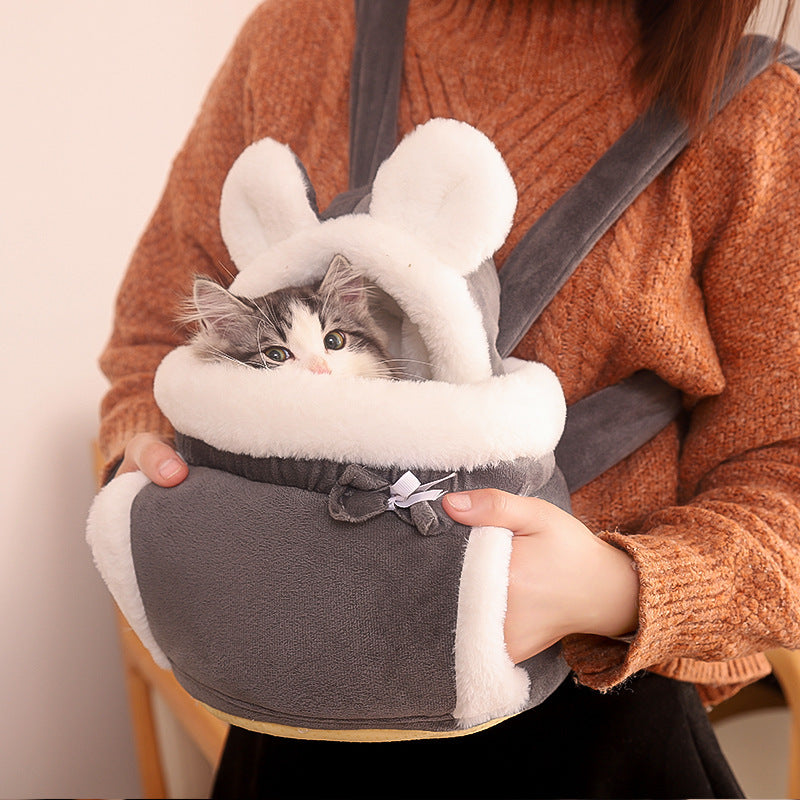 Cute Cat Backpack & Indoor Pet Bed for Cats and Small Dogs