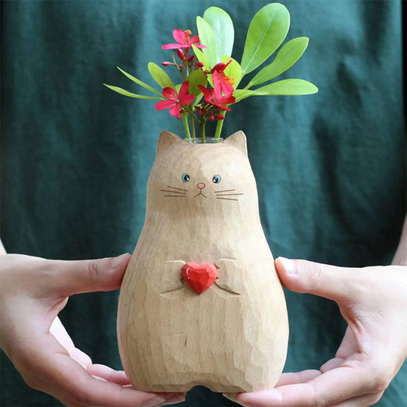 Handmade Cat Vase - Creative Gift for Cat Lovers