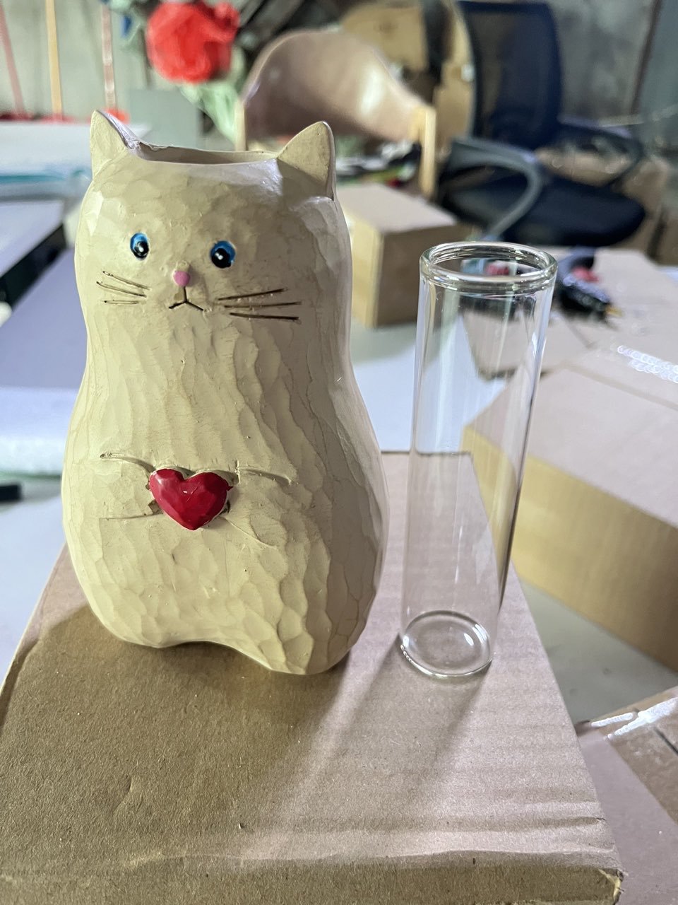 Handmade Cat Vase - Creative Gift for Cat Lovers