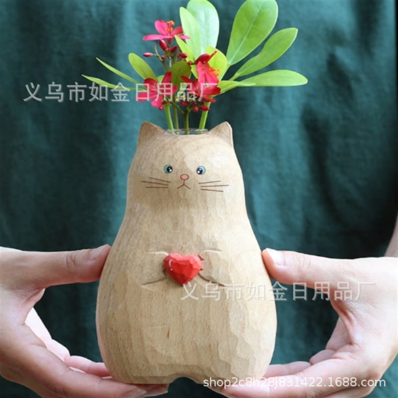 Handmade Cat Vase - Creative Gift for Cat Lovers